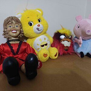 Interactive Toys: Mrs Perfect, Grumblies, and Peppa Pig. With Care Bear.